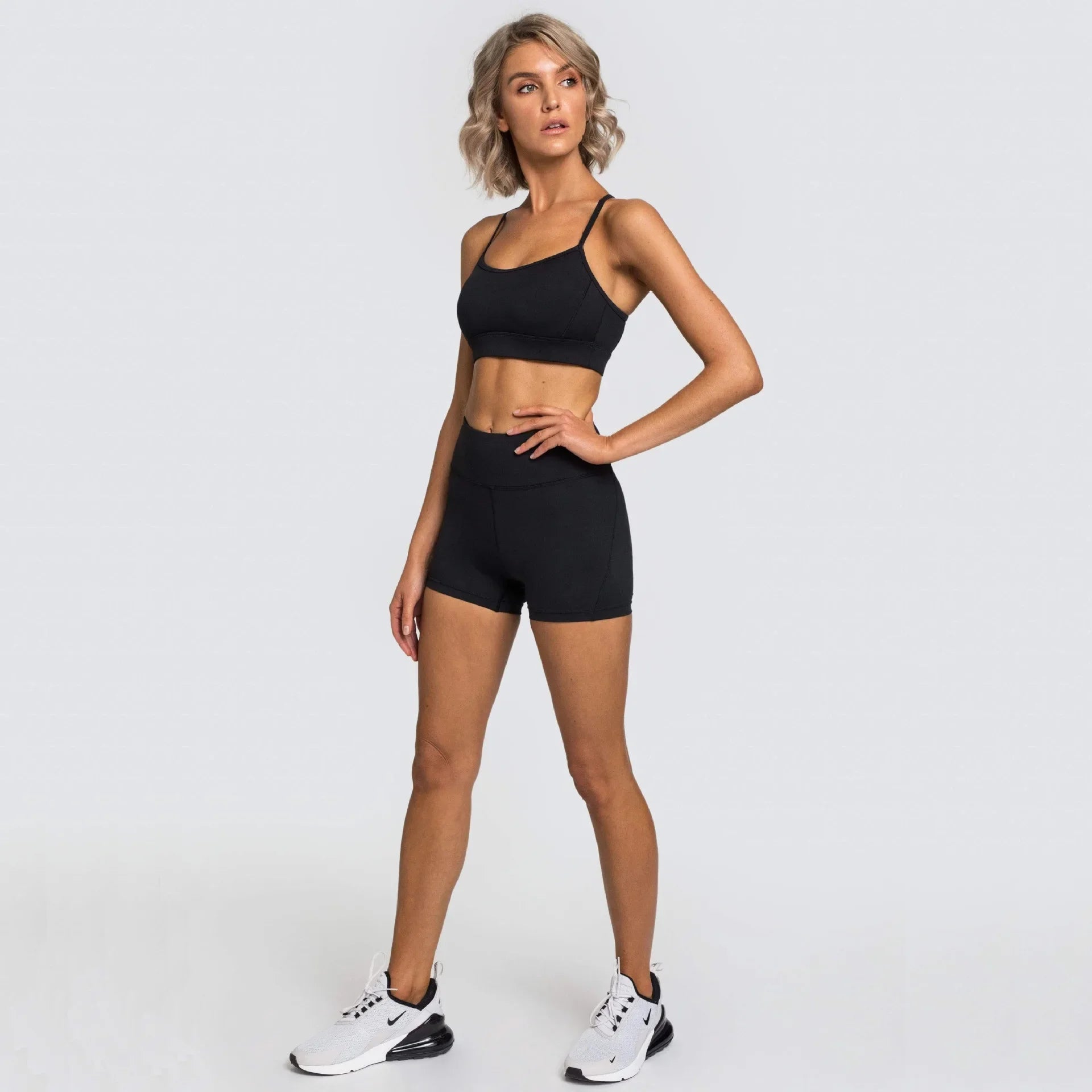 2 Piece Gym Set- Seamless Sports Bra+Shorts