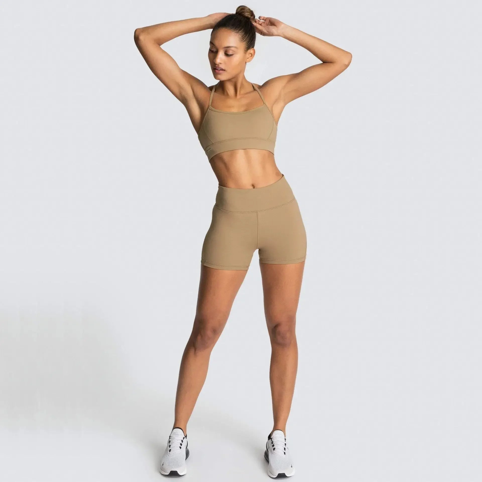 2 Piece Gym Set- Seamless Sports Bra+Shorts